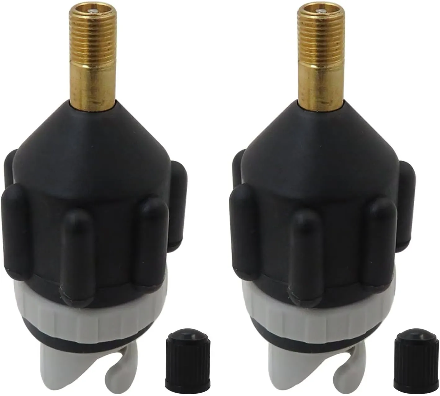 2x Inflatable Boat SUP Pump Adapter, Sturdy SUP Conventional Air Adapter, Quickly Inflation and Strong Sealing SUP Pump Adapter, for Inflatable Boat, Paddleboard and Kayak (Black)