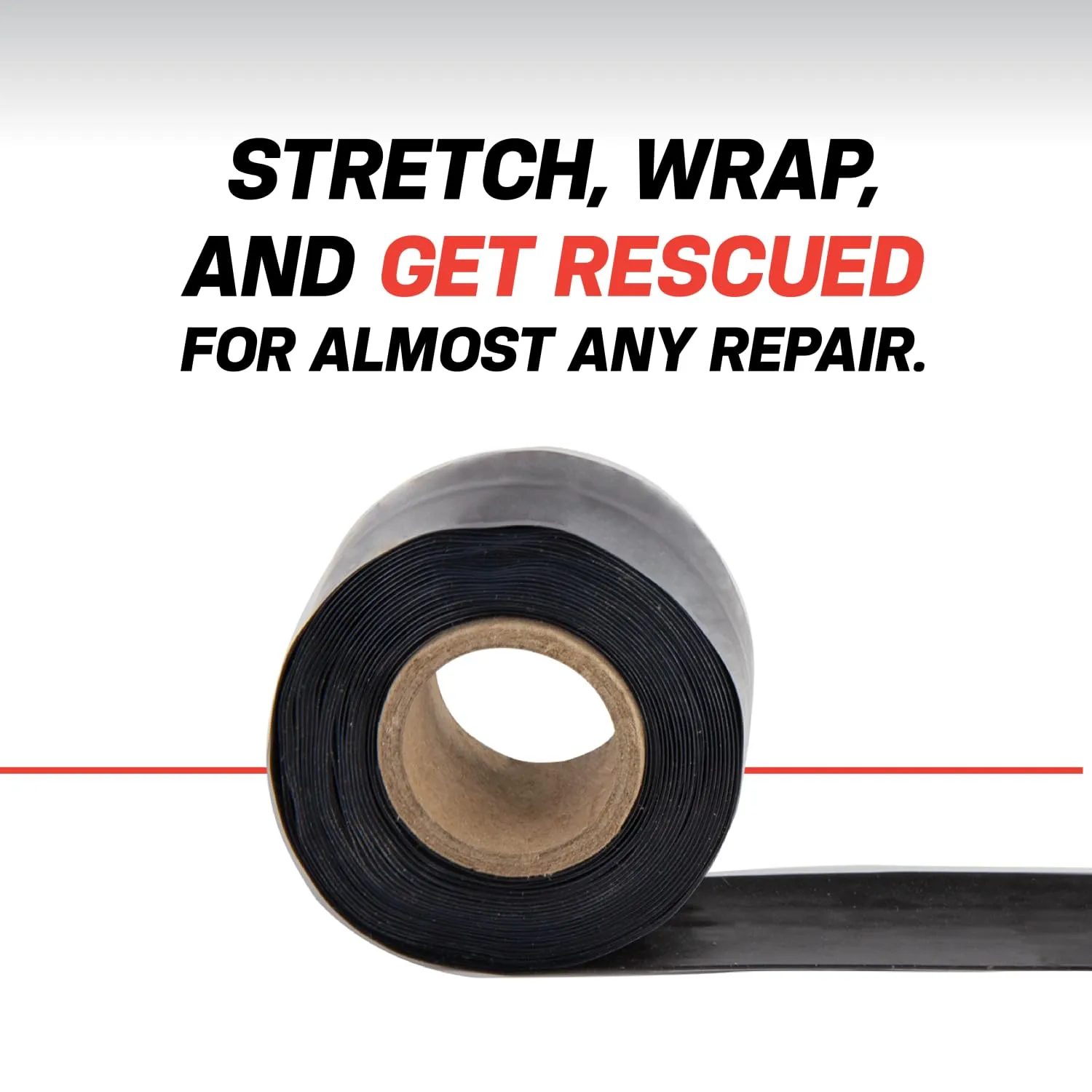 Bond It Rescue Tape, Self-Fusing Silicone for Emergency Plumbing, Pipe & Hose Repair, Electrical Insulation, Waterproof, 950PSI, Made in USA, 1" x 12', White