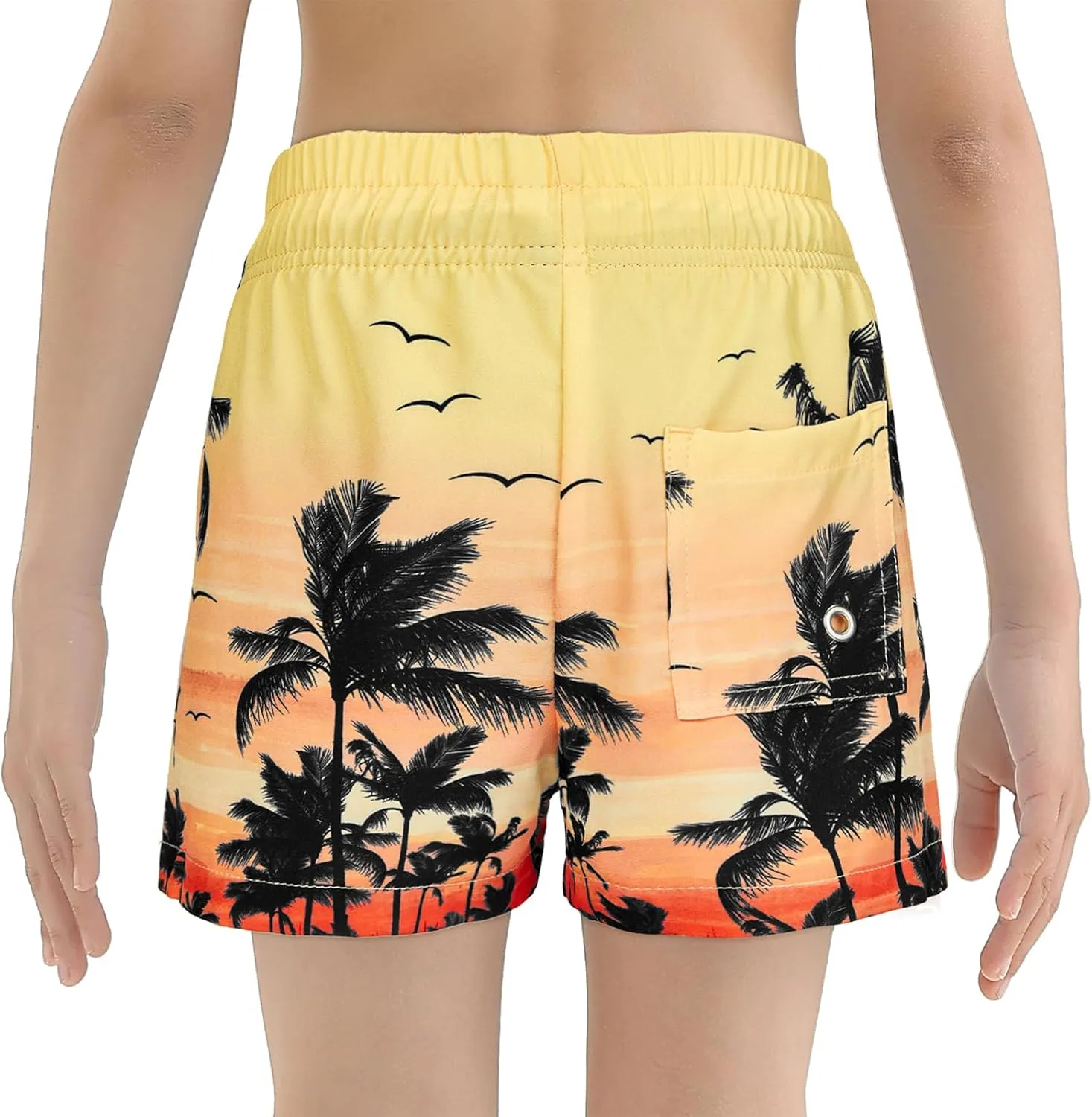 Boys Swim Trunks with Boxer Brief Liner Swim Shorts Compression Liner Youth Anti Trunks