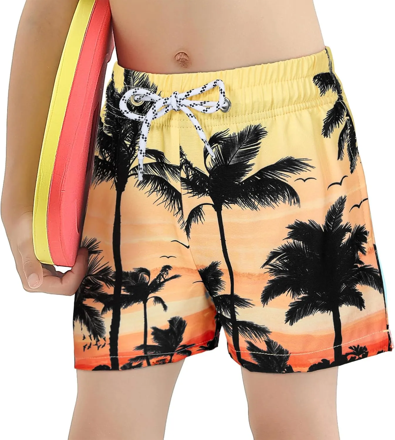 Boys Swim Trunks with Boxer Brief Liner Swim Shorts Compression Liner Youth Anti Trunks
