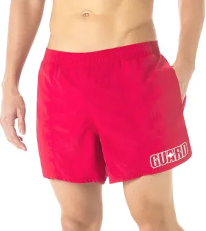 Dolfin Lifeguard Men's Solid 5" Water Short Red