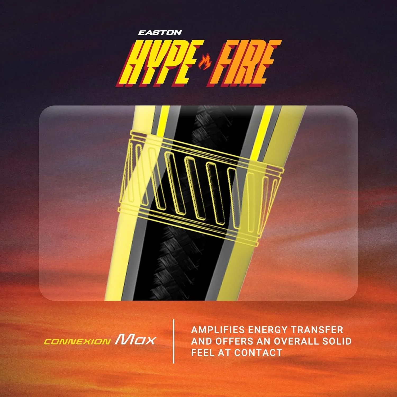 Easton | Hype FIRE Baseball Bat | USSSA | -5/-8/-10 Drop | 2 3/4" Barrel | 2 Pc. Composite
