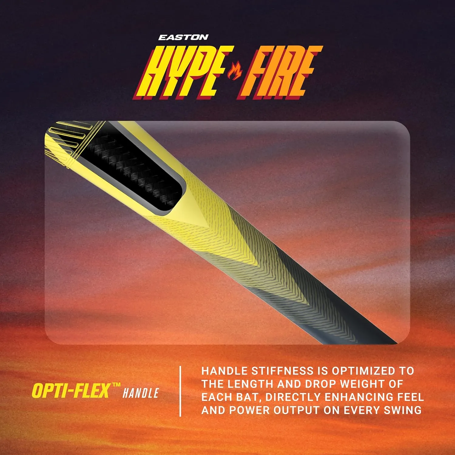 Easton | Hype FIRE Baseball Bat | USSSA | -5/-8/-10 Drop | 2 3/4" Barrel | 2 Pc. Composite