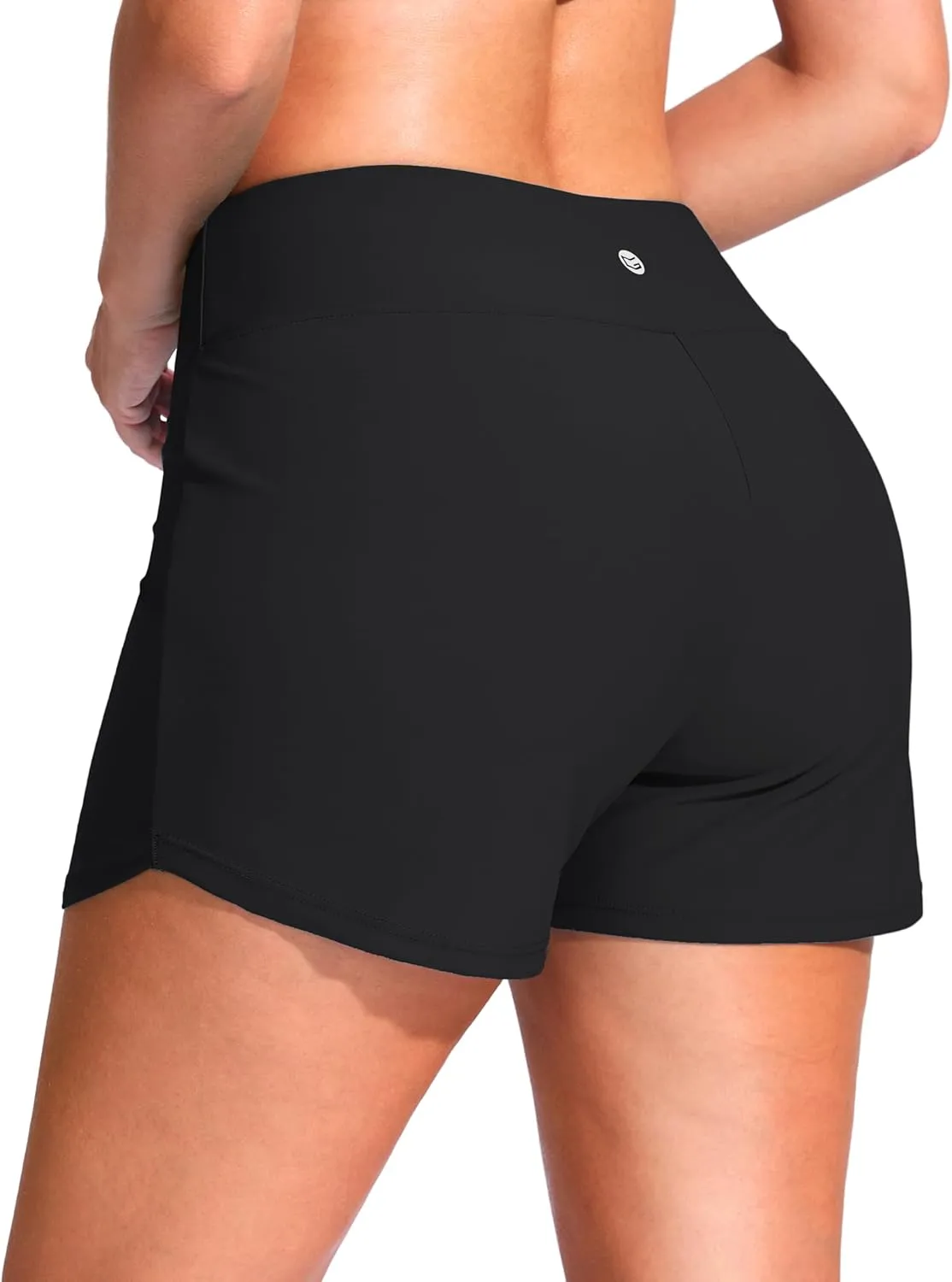G Gradual Women's 4" Swim Board Shorts High Waisted Tummy Control Swimsuit Bathing Suit Bottoms for Women with Liner Pocket