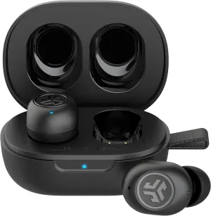 JLab JBuds Mini True Wireless Bluetooth Earbuds   Charging Case, Charcoal Black, IP55 Sweat and Dust Proof, Bluetooth Multipoint, Be Aware Audio, 3 EQ Sound Settings, Crystal Clear Calls