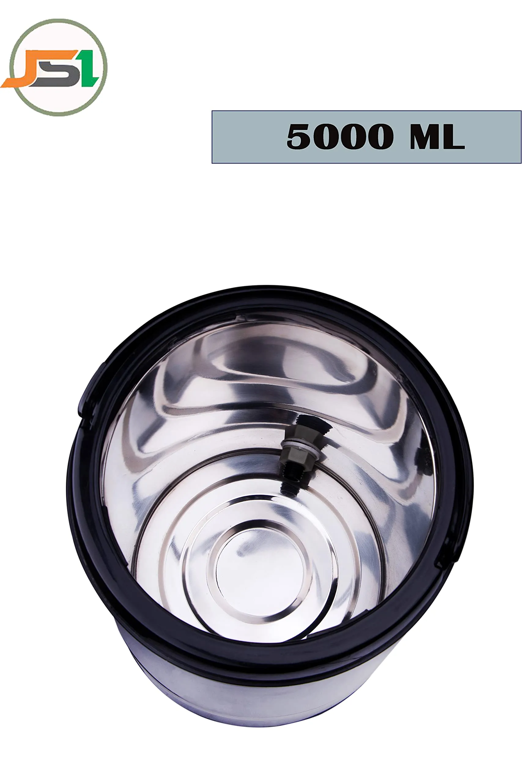 JSI Stainless Steel Water Jug/Pitcher/Jug with PU Insulated Body I Big Size 5 Liters I Hot and Cold Up to 4-6 Hours I Water Cooler/Dispenser for Home Kitchen Office Travelling