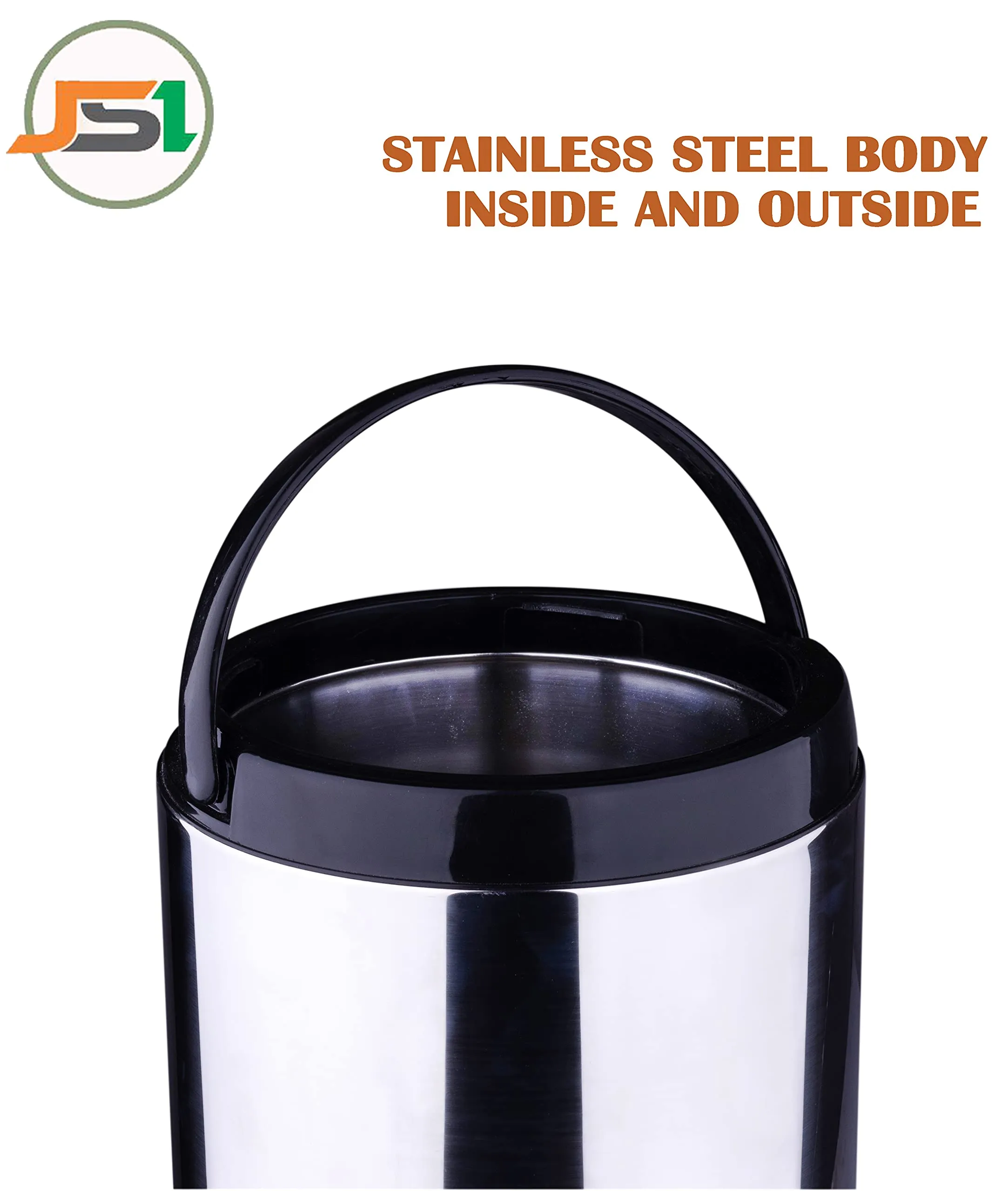 JSI Stainless Steel Water Jug/Pitcher/Jug with PU Insulated Body I Big Size 5 Liters I Hot and Cold Up to 4-6 Hours I Water Cooler/Dispenser for Home Kitchen Office Travelling