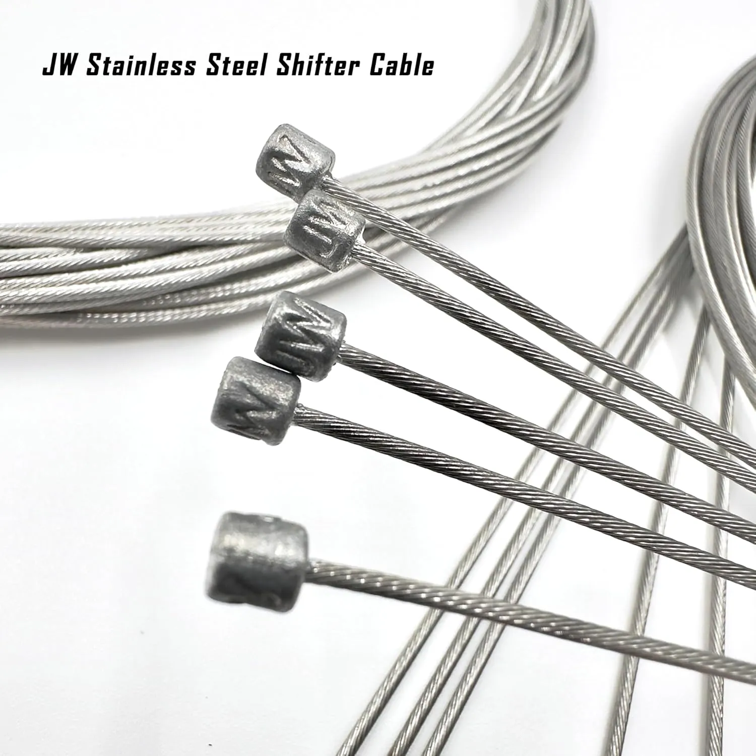 Lined Bicycle Bike Derailleur/Shift Cable Housing, 4mm x 50ft, Including 50 PCS Cable End Caps Kit, The Most Trusted DIY Set for SRAM/Shimano Mountain Bike Road Bike (50ft 10 Inner Wires)