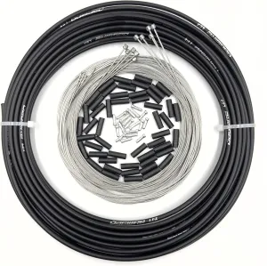 Lined Bicycle Bike Derailleur/Shift Cable Housing, 4mm x 50ft, Including 50 PCS Cable End Caps Kit, The Most Trusted DIY Set for SRAM/Shimano Mountain Bike Road Bike (50ft 10 Inner Wires)
