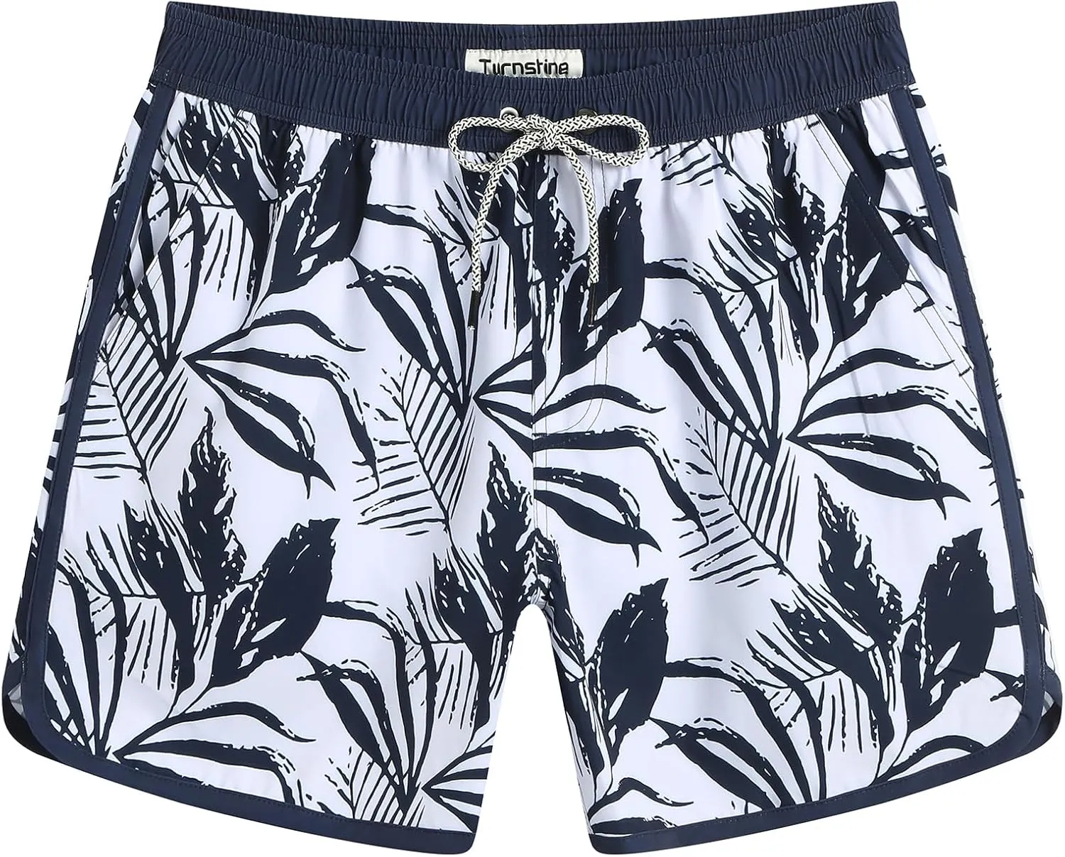 Mens Swim Trunks Vintage 80s 90s Mens Bathing Suit with Mesh Liner 5" Quick Dry Stretch Beach Board Swim Shorts
