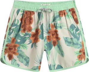 Mens Swim Trunks Vintage 80s 90s Mens Bathing Suit with Mesh Liner 5" Quick Dry Stretch Beach Board Swim Shorts