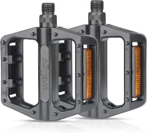 MOHEGIA Bike Pedals,Mountain Bicycle Pedal Sets,9/16 Compatible, Non-Slip Aluminum Allow Replacement for BMX MTB-Pair