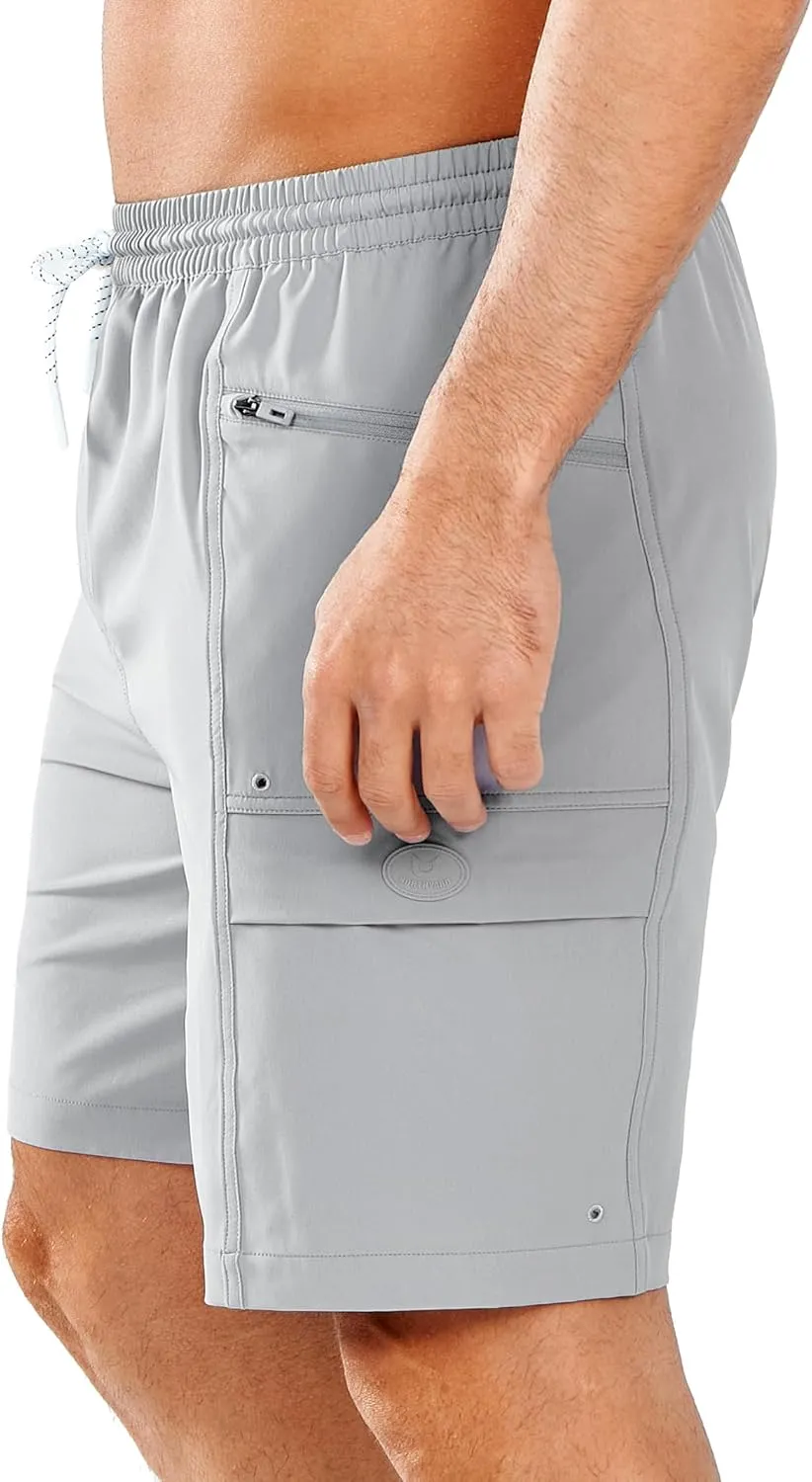 NORTHYARD Men's 9" Board Shorts with 4 Pockets Swim Trunks Swimwear for Men Bathing Suit - No Mesh Liner