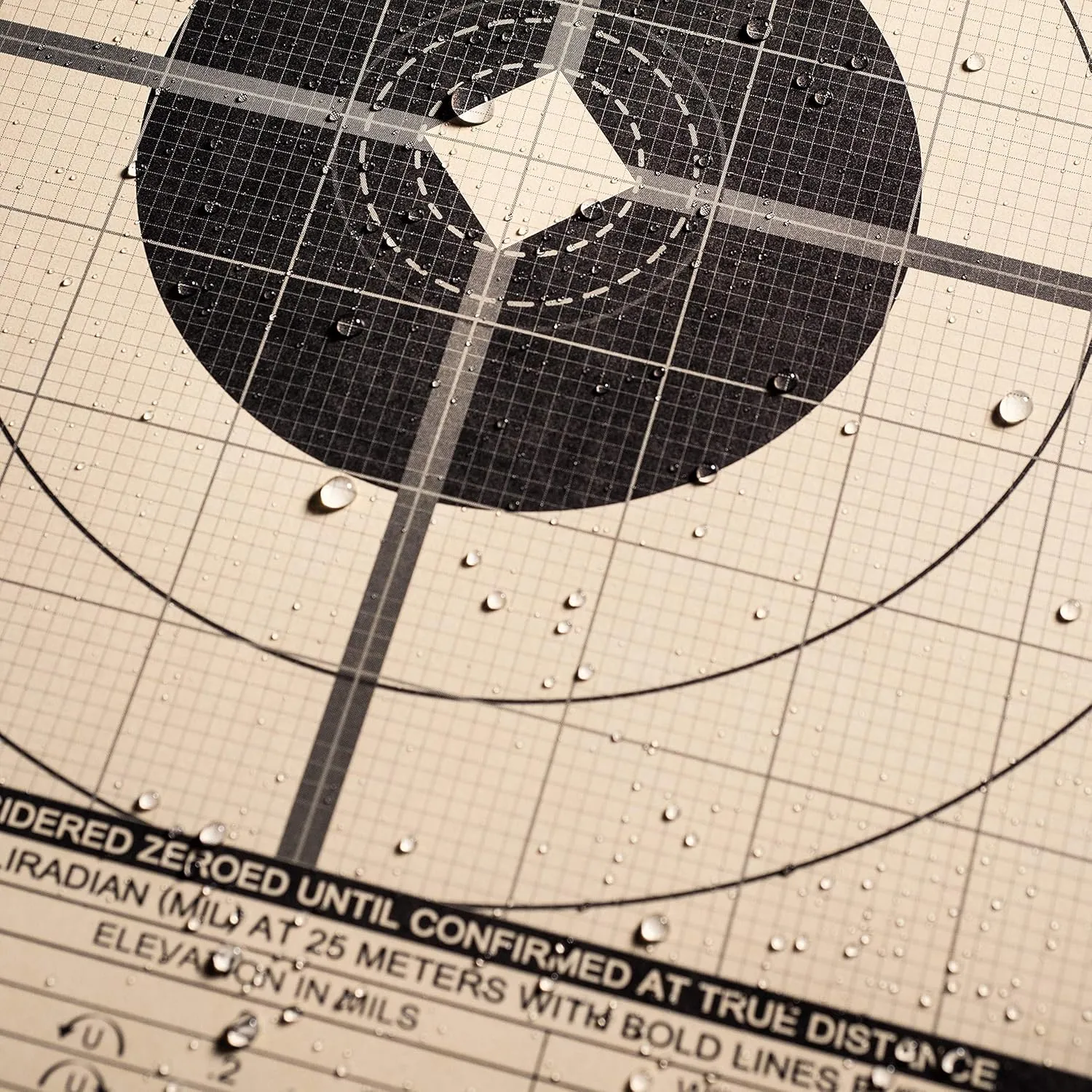 Rite in the Rain Weatherproof Diamond Pattern MOA Precision Distance Shooting Targets, 11" x 17", 25 Sheet Pack (No. TGMOALR-D)