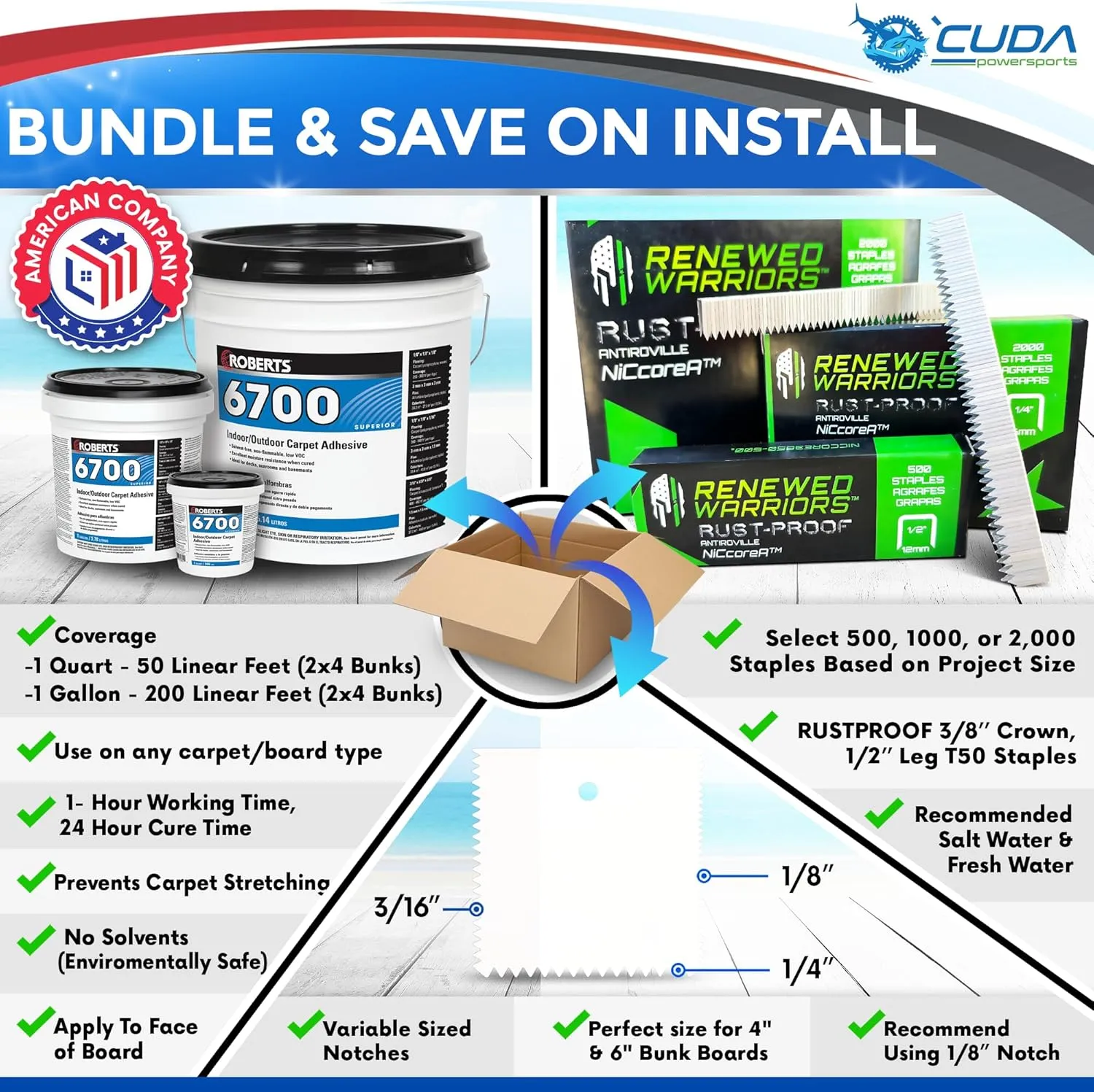 Trailer Hardware Kit-Cuda Boat Trailer Bunk Carpet 12 Inch Wide-FOREVER44-Charcoal 12" x 50Ft-No Kit-Carpet Only-Pontoon Trailer Bunk Carpet Waterproof Forever Kit44