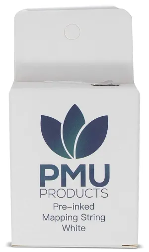 WHITE Pre-Inked Microblading String for Brow Mapping  New and Improved Version  Heavily Inked - Brow Mapping String